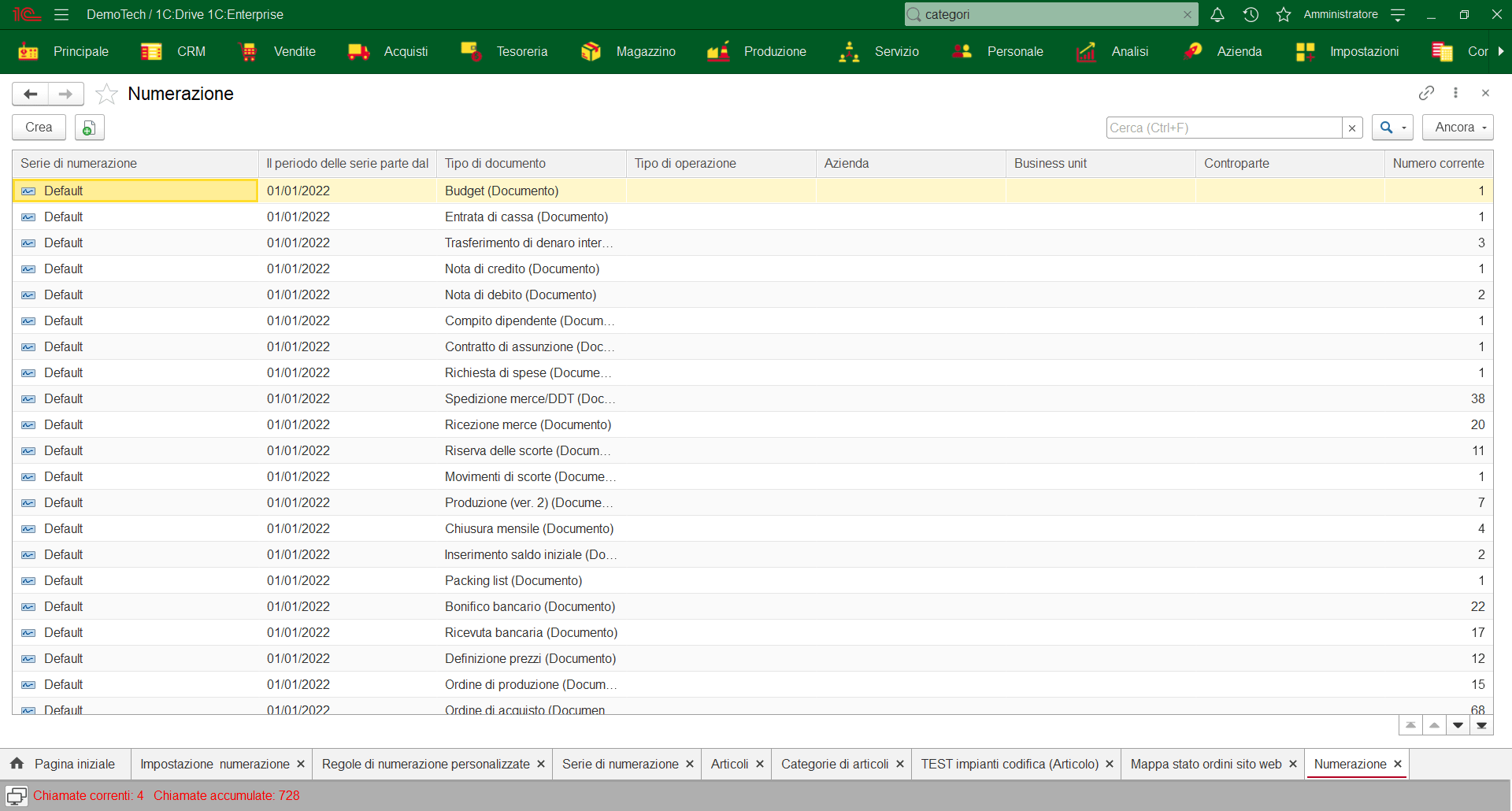 Numerazione documenti