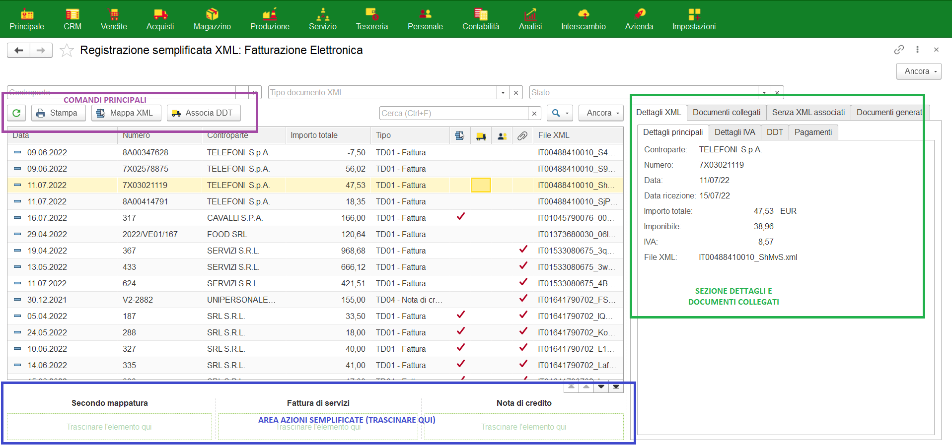 Registrazione fattura elettronica