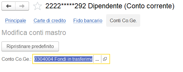 Conto Co.Ge. Carta di Credito