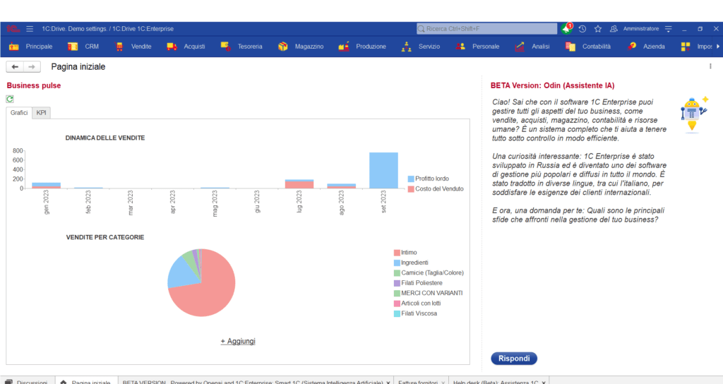 Assistente virtuale attivo nella home page